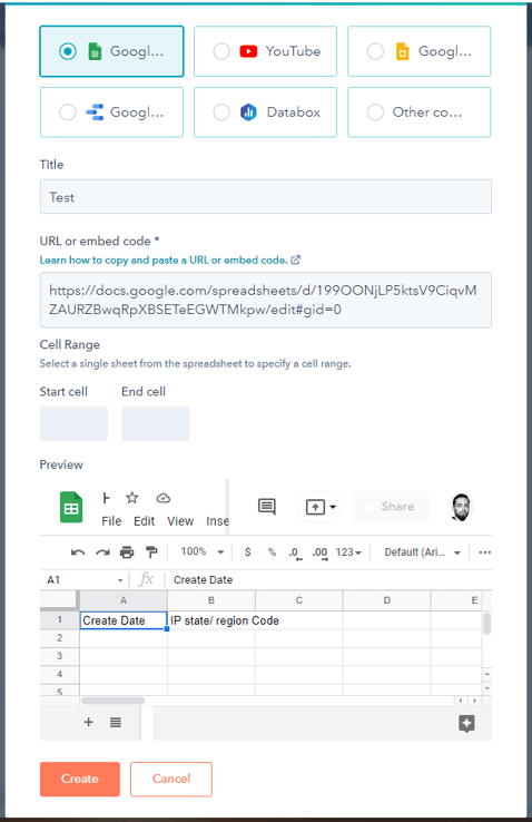 Embedding content in HubSpot Dashboard