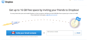 Dropbox free space